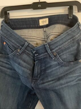 Hudson Jeans Dark Blue Straight Leg Jeans long vintage low rise